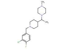 1-{1-[1-(3-chloro-4-fluorobenzyl)-4-piperidinyl]ethyl}-4-methylpiperazine
