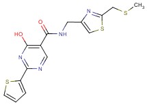 4-hydroxy-N-({2-[(methylthio)methyl]-1,3-thiazol-4-yl}methyl)-2-(2-thienyl)pyrimidine-5-carboxamide