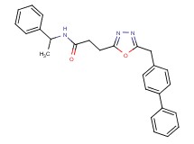 3-[5-(4-biphenylylmethyl)-1,3,4-oxadiazol-2-yl]-N-(1-phenylethyl)propanamide