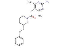 4,6-dimethyl-5-{2-oxo-2-[3-(2-phenylethyl)-1-piperidinyl]ethyl}-2-pyrimidinamine