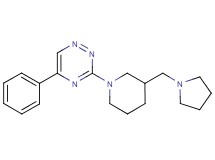 5-phenyl-3-[3-(1-pyrrolidinylmethyl)-1-piperidinyl]-1,2,4-triazine