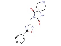 3-[(5-phenyl-1,2,4-oxadiazol-3-yl)methyl]-1,3,8-triazaspiro[4.5]decane-2,4-dione