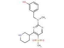 3-({methyl[5-(methylsulfonyl)-4-(3-piperidinyl)-2-pyrimidinyl]amino}methyl)phenol hydrochloride