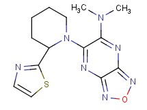 N,N-dimethyl-6-[2-(1,3-thiazol-2-yl)-1-piperidinyl][1,2,5]oxadiazolo[3,4-b]pyrazin-5-amine