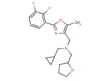 (cyclopropylmethyl){[2-(2,3-difluorophenyl)-5-methyl-1,3-oxazol-4-yl]methyl}(tetrahydro-2-furanylmethyl)amine