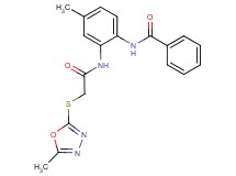 N-[4-methyl-2-({[(5-methyl-1,3,4-oxadiazol-2-yl)thio]acetyl}amino)phenyl]benzamide