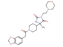 5-[1-(1,3-benzodioxol-5-ylacetyl)-4-piperidinyl]-5-methyl-3-[2-(4-morpholinyl)ethyl]-2,4-imidazolidinedione