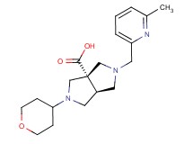 (3aS*,6aS*)-2-[(6-methylpyridin-2-yl)methyl]-5-(tetrahydro-2H-pyran-4-yl)hexahydropyrrolo[3,4-c]pyrrole-3a(1H)-carboxylic acid