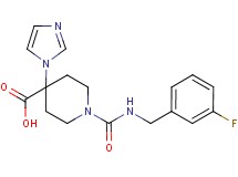 1-{[(3-fluorobenzyl)amino]carbonyl}-4-(1H-imidazol-1-yl)piperidine-4-carboxylic acid