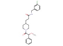 N-(3-chlorobenzyl)-3-{1-[methoxy(phenyl)acetyl]-4-piperidinyl}propanamide