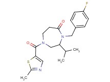 4-(4-fluorobenzyl)-3-isopropyl-1-[(2-methyl-1,3-thiazol-5-yl)carbonyl]-1,4-diazepan-5-one
