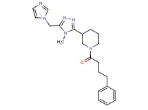 3-[5-(1H-imidazol-1-ylmethyl)-4-methyl-4H-1,2,4-triazol-3-yl]-1-(4-phenylbutanoyl)piperidine