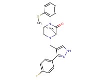 (1S*,4S*)-5-{[3-(4-fluorophenyl)-1H-pyrazol-4-yl]methyl}-2-[2-(methylthio)phenyl]-2,5-diazabicyclo[2.2.1]heptan-3-one