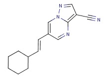 6-[(E)-2-cyclohexylvinyl]pyrazolo[1,5-a]pyrimidine-3-carbonitrile