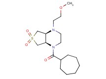 (4aS*,7aR*)-1-(cycloheptylcarbonyl)-4-(2-methoxyethyl)octahydrothieno[3,4-b]pyrazine 6,6-dioxide