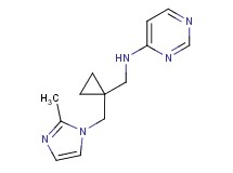 N-({1-[(2-methyl-1H-imidazol-1-yl)methyl]cyclopropyl}methyl)pyrimidin-4-amine