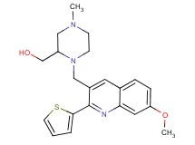 (1-{[7-methoxy-2-(2-thienyl)-3-quinolinyl]methyl}-4-methyl-2-piperazinyl)methanol