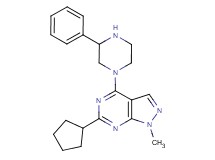 6-cyclopentyl-1-methyl-4-(3-phenyl-1-piperazinyl)-1H-pyrazolo[3,4-d]pyrimidine