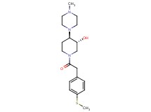 (3R*,4R*)-4-(4-methyl-1-piperazinyl)-1-{[4-(methylthio)phenyl]acetyl}-3-piperidinol