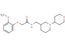 2-(2-methoxyphenoxy)-N-{[1-(tetrahydro-2H-pyran-4-yl)piperidin-3-yl]methyl}acetamide