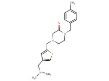 4-({4-[(dimethylamino)methyl]-2-thienyl}methyl)-1-(4-methylbenzyl)-2-piperazinone