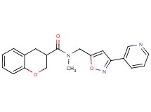N-methyl-N-[(3-pyridin-3-ylisoxazol-5-yl)methyl]chromane-3-carboxamide