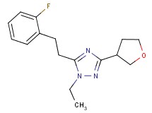 1-ethyl-5-[2-(2-fluorophenyl)ethyl]-3-(tetrahydrofuran-3-yl)-1H-1,2,4-triazole