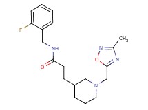 N-(2-fluorobenzyl)-3-{1-[(3-methyl-1,2,4-oxadiazol-5-yl)methyl]piperidin-3-yl}propanamide