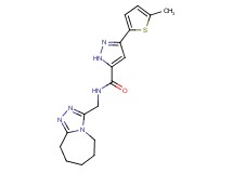 3-(5-methyl-2-thienyl)-N-(6,7,8,9-tetrahydro-5H-[1,2,4]triazolo[4,3-a]azepin-3-ylmethyl)-1H-pyrazole-5-carboxamide