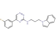 5-(3-fluorophenyl)-N-[3-(1H-indol-1-yl)propyl]-1,2,4-triazin-3-amine