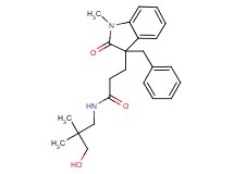 3-(3-benzyl-1-methyl-2-oxo-2,3-dihydro-1H-indol-3-yl)-N-(3-hydroxy-2,2-dimethylpropyl)propanamide