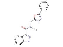 N-methyl-N-[(5-phenyl-1,3,4-oxadiazol-2-yl)methyl]-1H-indazole-3-carboxamide