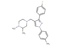 4-{[3-(4-fluorophenyl)-1-(4-methylphenyl)-1H-pyrazol-4-yl]methyl}-1,2-dimethylpiperazine