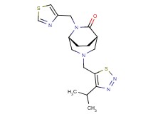 (1S*,5R*)-3-[(4-isopropyl-1,2,3-thiadiazol-5-yl)methyl]-6-(1,3-thiazol-4-ylmethyl)-3,6-diazabicyclo[3.2.2]nonan-7-one