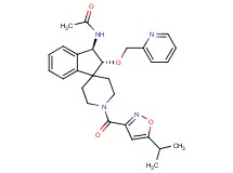 N-[(2R*,3R*)-1'-[(5-isopropyl-3-isoxazolyl)carbonyl]-2-(2-pyridinylmethoxy)-2,3-dihydrospiro[indene-1,4'-piperidin]-3-yl]acetamide