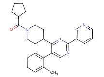 4-[1-(cyclopentylcarbonyl)-4-piperidinyl]-5-(2-methylphenyl)-2-(3-pyridinyl)pyrimidine