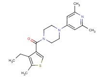 1-(2,6-dimethyl-4-pyridinyl)-4-[(4-ethyl-5-methyl-3-thienyl)carbonyl]piperazine