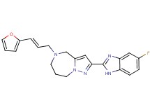 2-(5-fluoro-1H-benzimidazol-2-yl)-5-[(2E)-3-(2-furyl)prop-2-en-1-yl]-5,6,7,8-tetrahydro-4H-pyrazolo[1,5-a][1,4]diazepine