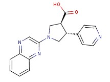 (3S*,4R*)-4-pyridin-4-yl-1-quinoxalin-2-ylpyrrolidine-3-carboxylic acid