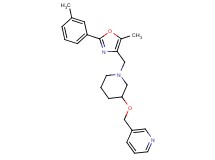 3-{[(1-{[5-methyl-2-(3-methylphenyl)-1,3-oxazol-4-yl]methyl}-3-piperidinyl)oxy]methyl}pyridine