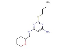2-(butylthio)-N-(tetrahydro-2H-pyran-2-ylmethyl)pyrimidine-4,6-diamine