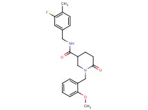 N-(3-fluoro-4-methylbenzyl)-1-(2-methoxybenzyl)-6-oxo-3-piperidinecarboxamide