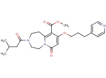 methyl 3-(3-methylbutanoyl)-7-oxo-9-[3-(4-pyridinyl)propoxy]-1,2,3,4,5,7-hexahydropyrido[1,2-d][1,4]diazepine-10-carboxylate