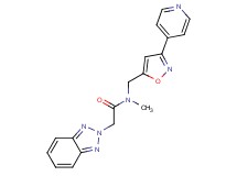 2-(2H-1,2,3-benzotriazol-2-yl)-N-methyl-N-{[3-(4-pyridinyl)-5-isoxazolyl]methyl}acetamide