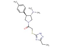 (3S*,4R*)-1-{[(3-ethyl-1H-1,2,4-triazol-5-yl)thio]acetyl}-N,N-dimethyl-4-(4-methylphenyl)-3-pyrrolidinamine
