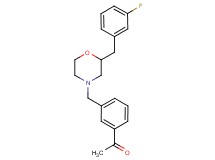 1-(3-{[2-(3-fluorobenzyl)-4-morpholinyl]methyl}phenyl)ethanone