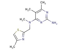 N~4~,5,6-trimethyl-N~4~-[(4-methyl-1,3-thiazol-2-yl)methyl]pyrimidine-2,4-diamine