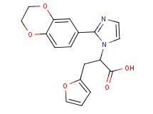 2-[2-(2,3-dihydro-1,4-benzodioxin-6-yl)-1H-imidazol-1-yl]-3-(2-furyl)propanoic acid