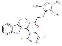 1-(2,5-difluorophenyl)-2-[3-(1,3,5-trimethyl-1H-pyrazol-4-yl)propanoyl]-2,3,4,9-tetrahydro-1H-beta-carboline