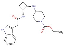 ethyl 4-({(1R*,2S*)-2-[(1H-indol-3-ylacetyl)amino]cyclobutyl}amino)-1-piperidinecarboxylate